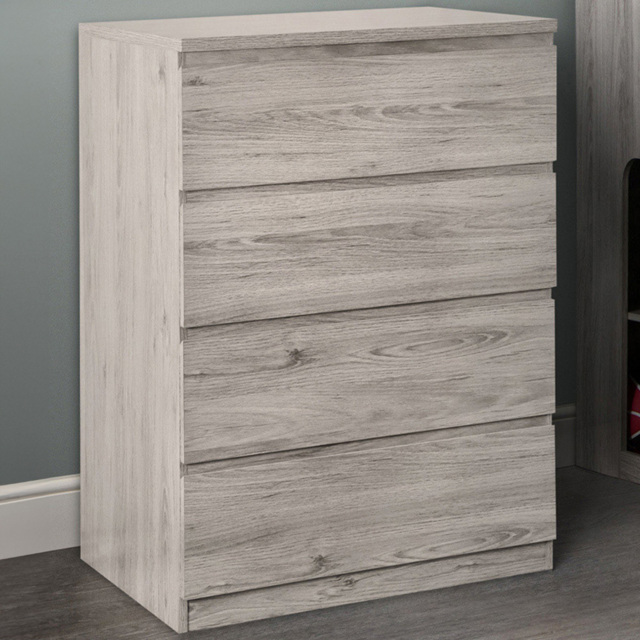 Julian Bowen Jupiter Grey Oak 4 Drawer Chest of Drawers - image 1