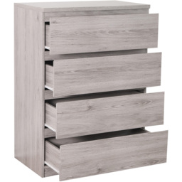 Julian Bowen Jupiter Grey Oak 4 Drawer Chest of Drawers - thumbnail 4