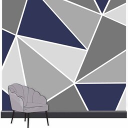Superfresco Easy Trinity Geometric Navy Wall Mural - thumbnail 1