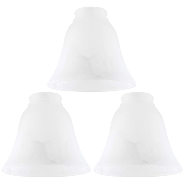 ValueLights Marble Effect Tapered Bell Shape Glass Lamp Shades Set 3 Pack - image 1