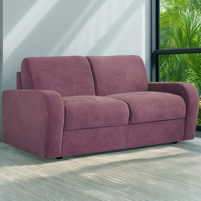 Jay-Be Deco 2 Seater Cosy Chenille Mauve Sofa Bed with e-Sprung Mattress - image 1