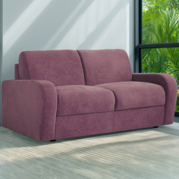Jay-Be Deco 2 Seater Cosy Chenille Mauve Sofa Bed with e-Sprung Mattress - thumbnail 1