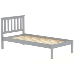 Denver Single Grey Wooden Bed - thumbnail 2