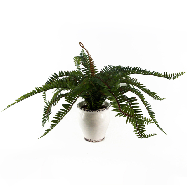 Leaf Artificial Bushy Fern in Decorative Planter 40cm - image 1