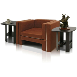 Walplus Espresso Simple Design End Table Set of 2 - thumbnail 4