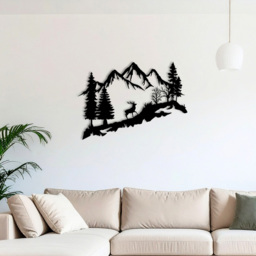 Decortie African Tree Silhouette Metal Wall Decor - thumbnail 3