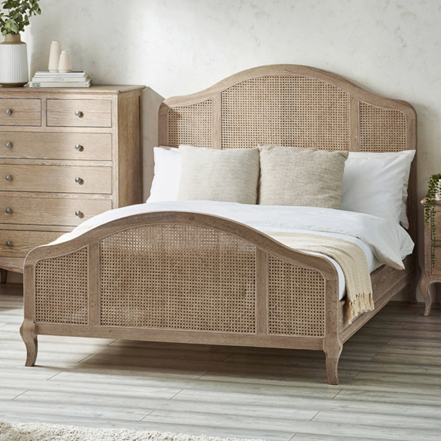Julian Bowen Fleur King Size Rattan Light Oak Bed - image 1