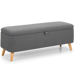Julian Bowen Astrid Grey Linen Blanket Box - thumbnail 2