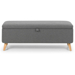 Julian Bowen Astrid Grey Linen Blanket Box - thumbnail 3