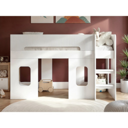 Flair Lino White Play House Mid Sleeper Bed - thumbnail 4