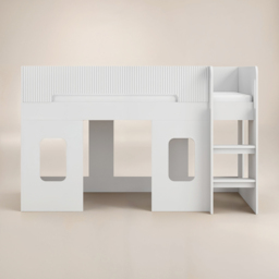 Flair Lino White Play House Mid Sleeper Bed - thumbnail 3