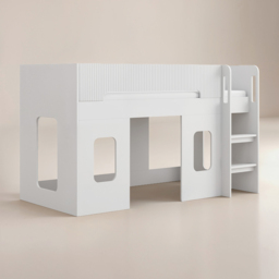 Flair Lino White Play House Mid Sleeper Bed - thumbnail 2