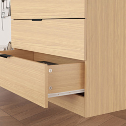 Home Source Phoenix Oak Effect 5 Drawer Chest of Drawers - thumbnail 4
