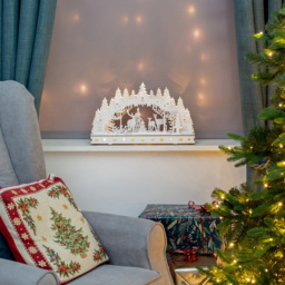 The Christmas Workshop Warm White LED Arch Winter Forest Bridge - thumbnail 2