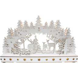 The Christmas Workshop Warm White LED Arch Winter Forest Bridge - thumbnail 1