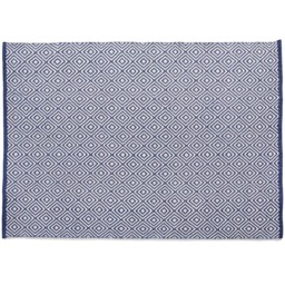 Hug Rug Navy Woven Diamond Rug 160 x 230cm - thumbnail 1