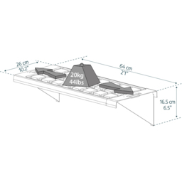 Palram Canopia Shelf Kit 64cm 2 Pack - thumbnail 4