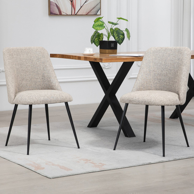 Artemis Home Morandi Brown Fabric Dining Chair Set of 2 - image 1