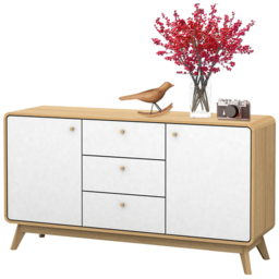 Loft24 Cassie 2 Door 3 Drawer Oak and White Sideboard - thumbnail 3