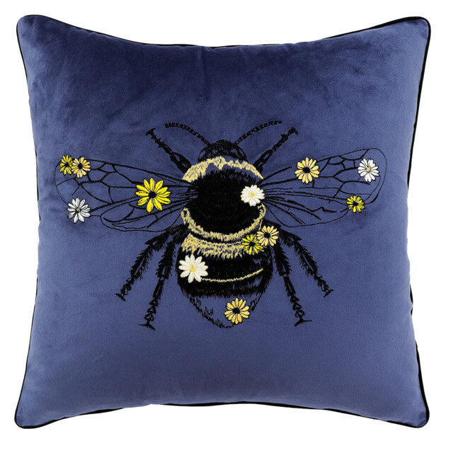 Divante Navy Bumblebee Cushion 45 x 45cm - image 1