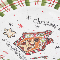 Stone White Christmas Gingerbread Bowl 29.5cm - thumbnail 3