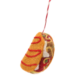 The Seasonal Gift Co Taco Felt Hanging Decoration 13cm - thumbnail 2