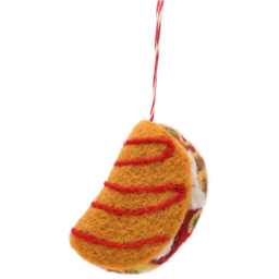 The Seasonal Gift Co Taco Felt Hanging Decoration 13cm - thumbnail 1