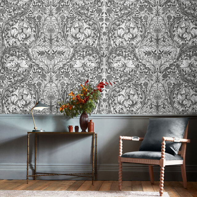 William Morris African Marigold Grey Mural - image 1