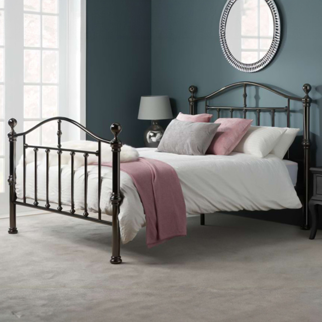 Victoria Black Double Bed Frame - image 1