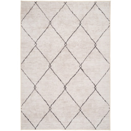 Kukoon Trellis Modern Abstract Beige Grey Rug 240 x 330cm - thumbnail 1