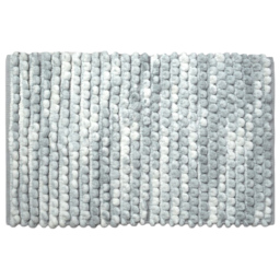 Allure Bath Fashions Grey Marble Effect Non Slip Chunky Bobble Bath Mat - thumbnail 1