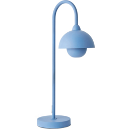 ValueLights Tilly Pastel Sky Blue Arched Dome Table Lamp
