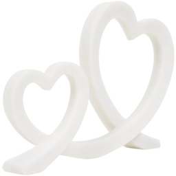 Neutral Intertwined Double Heart Ornament 28cm - thumbnail 4