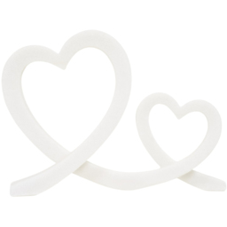 Neutral Intertwined Double Heart Ornament 28cm - thumbnail 3