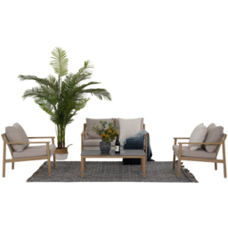 Malay Newmarket Cream 4 Seater Garden Lounge Set - thumbnail 4
