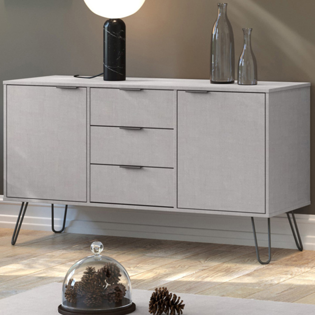 Augusta 2 Door 3 Drawer Grey Medium Sideboard - image 1