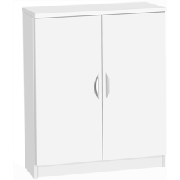 R White Cabinets 2 Door Mid Height White Cupboard - thumbnail 2