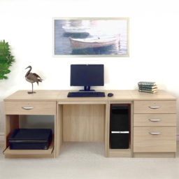 R White Cabinets Set 16 4 Drawer Light Brown Computer Desk