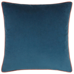 Paoletti Meridian Petrol Blush Velvet Cushion
