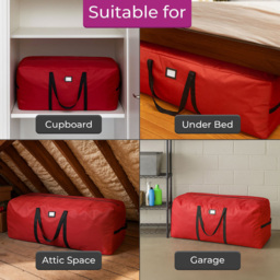 Neo 7.5ft Red Heavy Duty Artificial Christmas Tree Storage Bag - thumbnail 4