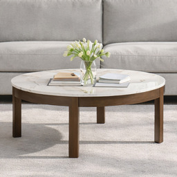 Florence Southampton Cream Ceramic Round Coffee Table