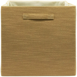 Homebase Textured Ochre Cube Storage Insert 4 Pack - thumbnail 3