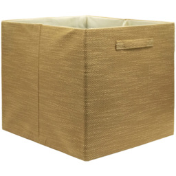 Homebase Textured Ochre Cube Storage Insert 4 Pack - thumbnail 4