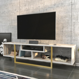 Decorotika Asal Ephesus and Gold 3 Shelf TV Unit