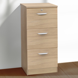 R White Cabinets Brown 3 Drawer Filing Cabinet