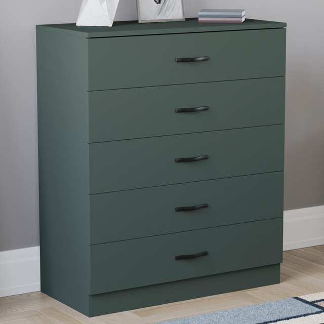 Vida Designs Riano Jasper Green 5 Drawer Chest of Drawers - image 1