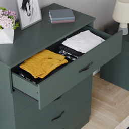 Vida Designs Riano Jasper Green 5 Drawer Chest of Drawers - thumbnail 3
