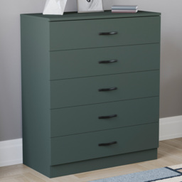 Vida Designs Riano Jasper Green 5 Drawer Chest of Drawers - thumbnail 1