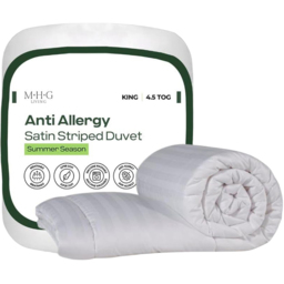 MHG Living White King Size Spring Summer Hollowfibre Duvet 4.5 Tog