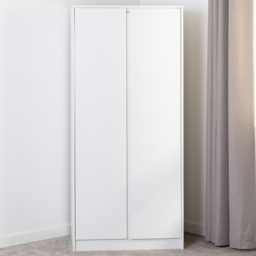Seconique Malvern 2 Door White Wardrobe - thumbnail 1